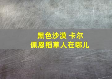 黑色沙漠 卡尔佩恩稻草人在哪儿